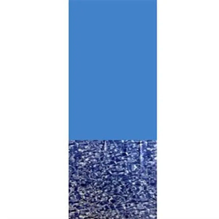 15' X 26' OVAL Blue Wall-Swirl Bottom Overlap Above-Ground Liner 20 GA - 48"-52"