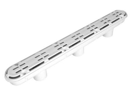 Aquastar 32" Channel Drain With 3 Port Sump-AV Anti-Entrapment Suction Outlet Cover -Light Gray - 32CDAV103