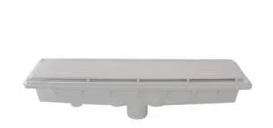A&A Manufacturing Concrete Single Suction w/ Hydrostatic Relief AVSC Channel Drain Standard Top White - 571840