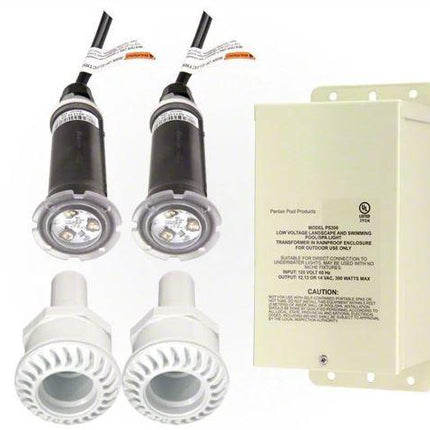 Pentair GloBrite LED Light 100 ft. Cord 2 Fiberglass Niche Combo - 620052