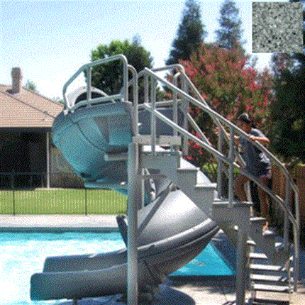 SR Smith Vortex Pool Slide Full Tube and Stairs Gray Granite - 695-209-424