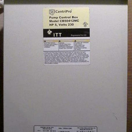 Goulds 5 HP 230V CentriPro DLX Control Box w/ Magnetic Contactor - CB50412MC