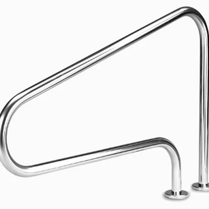 Inter-Fab D3D 60" 3 Bend Stair Rail .049" Wall Stainless Steel - D3D60049
