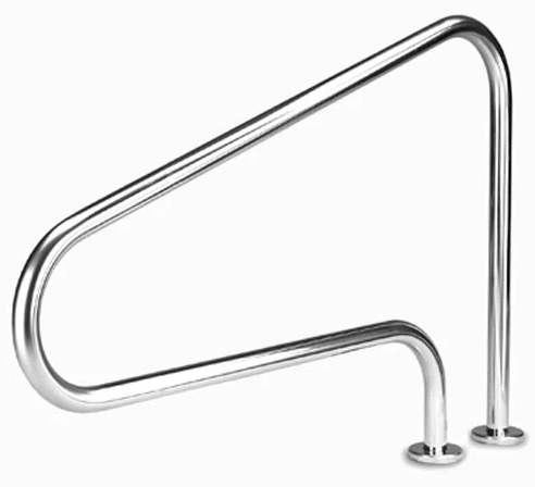Inter-Fab D3D 60" 3 Bend Stair Rail .049" Wall Stainless Steel - D3D60049
