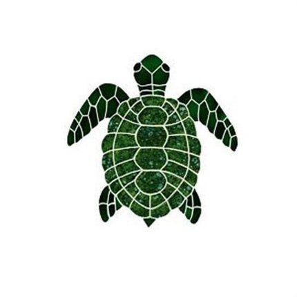 Artistry In Mosaics Aquatic Line Baby Green Topview Tutle Mosaic Tile