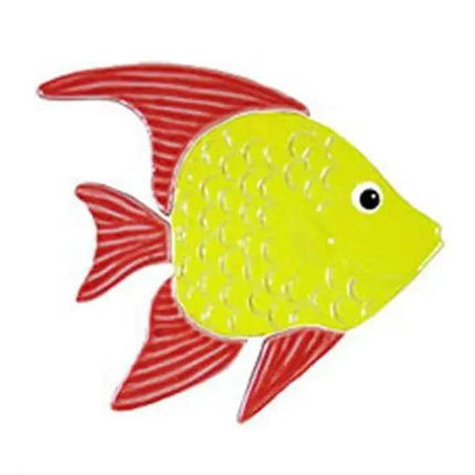 Artistry In Mosaics Aquatic Line Red Caribbean Reef Fish Mosaic Tile - Small