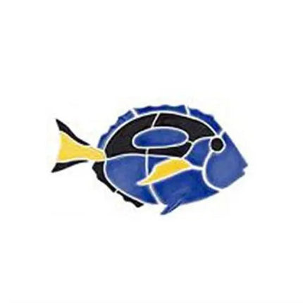 Artistry In Mosaics Aquatic Line Small Blue Regal Tang Mosaic Tile