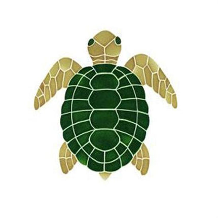 Artistry In Mosaics Aquatic Line Small Natural Topview Tutle Mosaic Tile