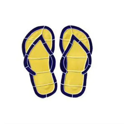 Artistry In Mosaics Hang 10 Line Small Yellow Flip Flops