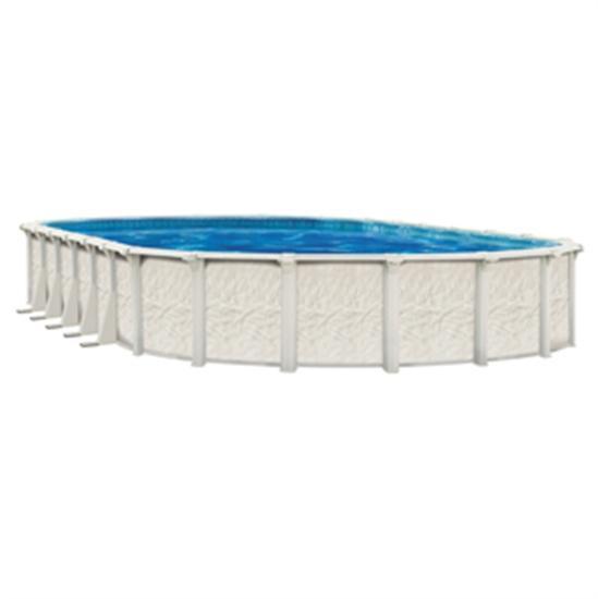 Belize 15' x 30' Oval 48" Steel Pool with 6" Top Seat