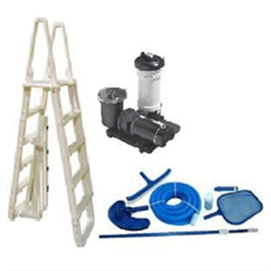 Above Ground Pool Equipment Pack for 15' x 30' Oval  Pool - Includes Large Cartridge System