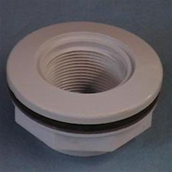Hayward Vinyl Fiberglass Wall Fitting White - 1.5 FPT With Sandwich Gasket