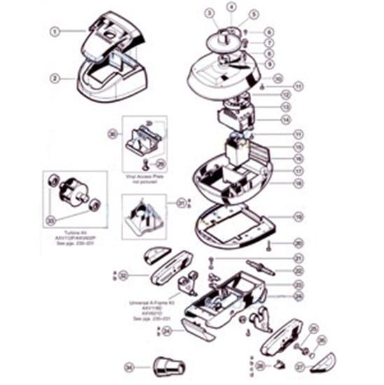 Hayward White Pool Vac Ultra Bumper Assembly - AXV429WHP