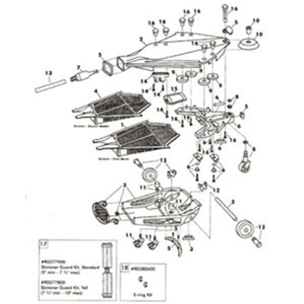 Jandy Gunite Ray-Vac White Nose Plate Kit - R0375800