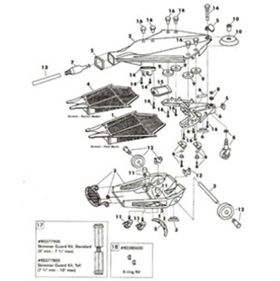 Jandy Gunite Ray-Vac White Nose Plate Kit - R0375800