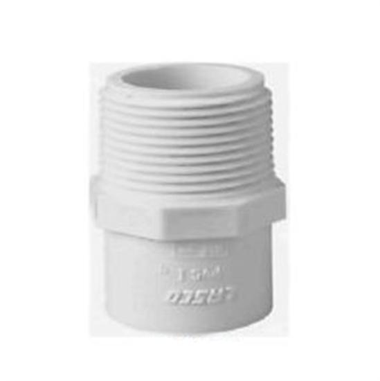 Lasco 2" MPT x SKT Male Adapter Gray - Schedule 80