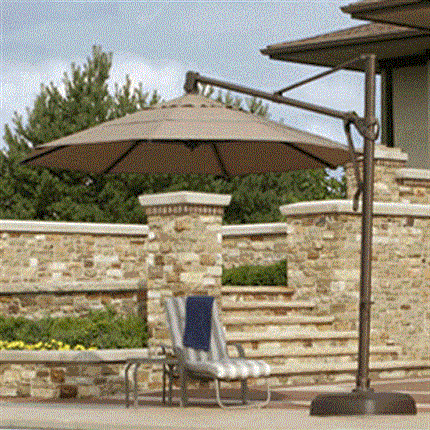 11' Oct Walnut Umbrella No Valance