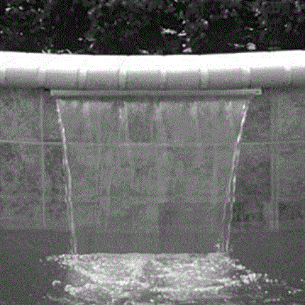 Nexxus Oasis Sheer Waterfall 72" Wide with 6" Extended Lip