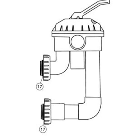 Pentair PacFab 2" Bulkhead Adapter - O83
