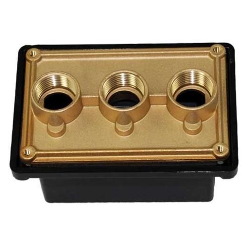 Pentair PacFab Brass Base Junction Box With Polycarbonate Cover - 3.75 Ports