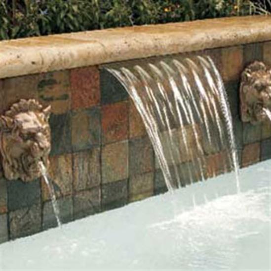 Pentair PacFab MagicFalls- Waterfall Sheet Gray - 3' Long 6" Lip