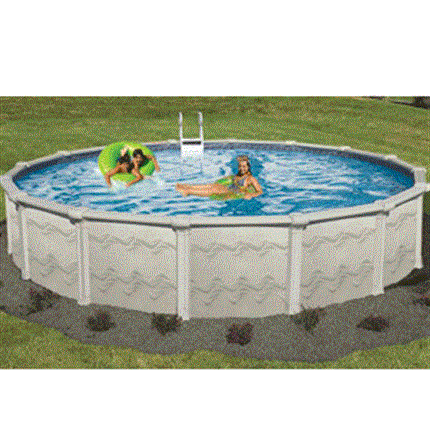 Sunsation 40 yr Warranty 30' Round 52" Galvanized. Steel Above Ground Pool with 8" Top Seat