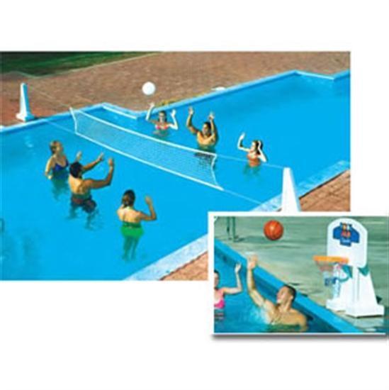 Pool Jam In-Ground Volley Ball - Basket Ball Combo