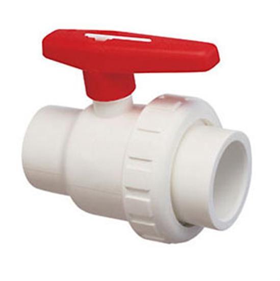 Praher 1.5" SKT Single Union Ball Valve PVC - Schedule 8