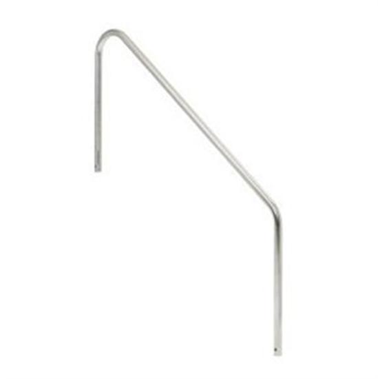 SR Smith 2 Bend 6' High Standard Length Stainless Steel Hand Rail w- 1' Extensions Both Ends