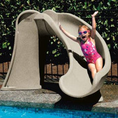 SR Smith Cyclone In Ground Pool Slide Right Turn in Sandstone - 698-209-58123
