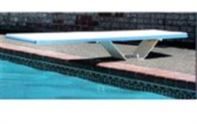 SR Smith Frontier II Jump Stand with 8' Frontier II Board - Silver Gray with Matching Tread and White Springs