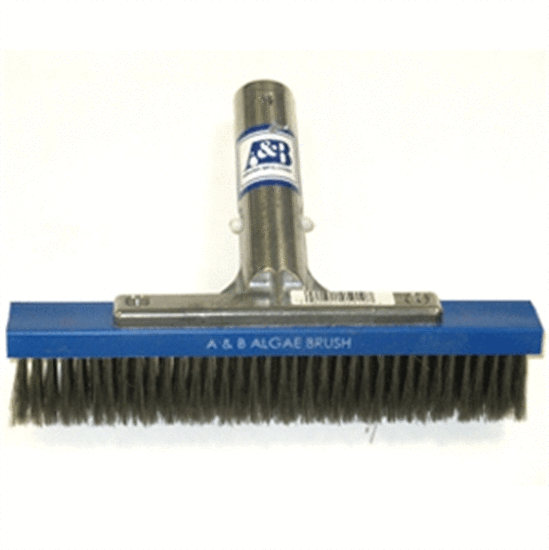 Stainless Steel Bristle Algae Pool Brush - 12"